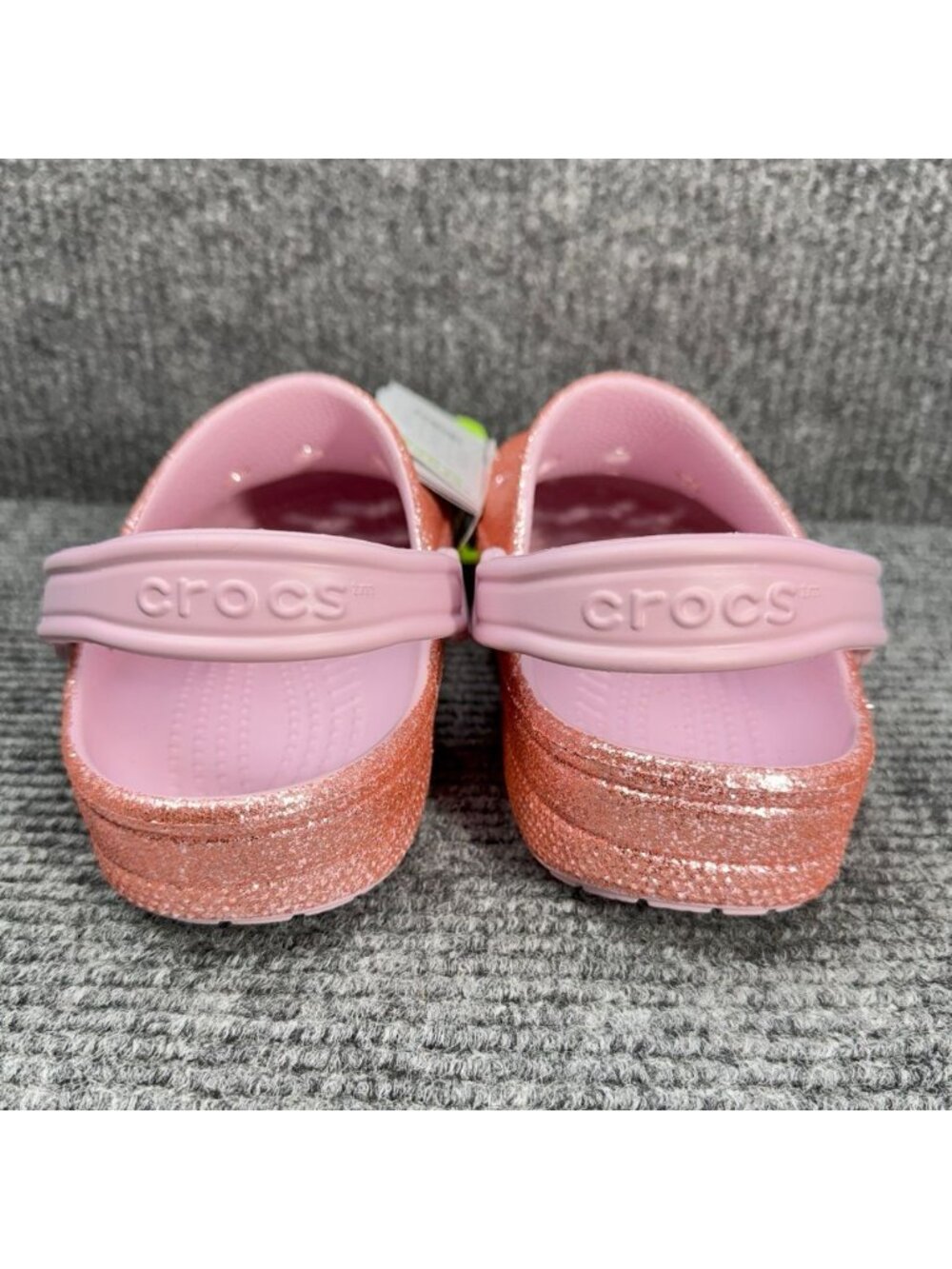 Crocs Baya Glitter Clogs Womens 8 Ballerina Pink Sparkle Shoes Slip On NEW - Picture 6 of 8